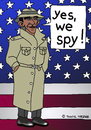 Cartoon: NSA (small) by Pascal Kirchmair tagged vignetta scandal skandal nsa barack obama cartoon karikatur yes we spy caricature