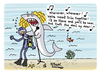 Cartoon: Sharkira (small) by Pascal Kirchmair tagged sharkira,shark,shakira,cartoon,caricature,karikatur,humor,humour