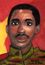 Cartoon: Thomas Sankara (small) by Pascal Kirchmair tagged thomas,sankara,caricature,cartoon,karikatur,dessin,peinture,portrait,aquarell,burkina,faso