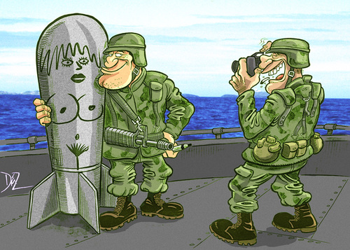 Cartoon: yanquis (medium) by pali diaz tagged bomb,marines