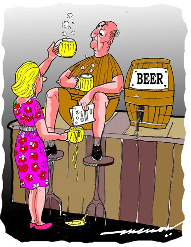 Cartoon: Beercycling (medium) by kar2nist tagged beer,pubs,recycling