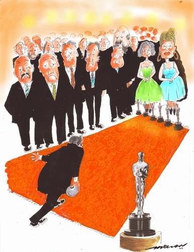 Cartoon: Bowling for Oscars (medium) by kar2nist tagged film,alley,bowing,nominations,awards,oscar