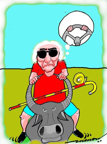 Cartoon: Buffallo Bill (medium) by kar2nist tagged blind,buffallo,riding