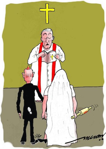 Cartoon: By mutual consent (medium) by kar2nist tagged wedding,consent