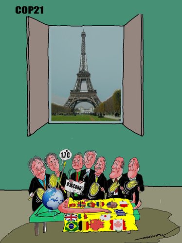 Cartoon: COP21 (medium) by kar2nist tagged climate,change,paris,conference,cop21,global,warming