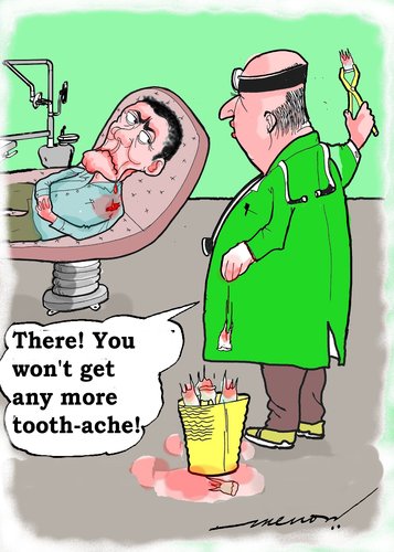 Cartoon: dental solution (medium) by kar2nist tagged dentist,extraction,tooth,ache