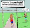Cartoon: Another trumpism (small) by kar2nist tagged trum execorders signing walkout