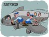 Cartoon: flight chicken (small) by kar2nist tagged aircraft,flight,chicken,food