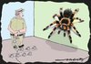 Cartoon: Going for the kill (small) by kar2nist tagged arrest,tarantula,shackles,police