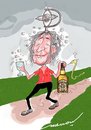 Cartoon: gyro balancing (small) by kar2nist tagged drinks,gyroscope,balancine,walking,drunkard