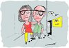 Cartoon: Made for each other (small) by kar2nist tagged marriage,couple,leg,amputees,spectacles,eyeclinics