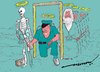 Cartoon: Paranoia (small) by kar2nist tagged terrorist,attack,paranoia,heaven,securitycheck