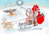Cartoon: santa and the global warming (small) by kar2nist tagged santa claus global warming polar ice melting travel christmas visitor