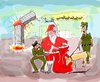 Cartoon: Santa caught by Bomb Squad (small) by kar2nist tagged santa claus terrorism police bomb squad
