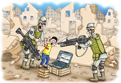 Cartoon: WikiLeaks_01 (medium) by Alexander Markelov tagged wikileaks