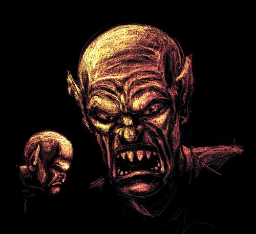 Cartoon: Dämonen Illustration (medium) by Bülow tagged demon,dark,horror,dämon,horror,grusel,horror,grusel