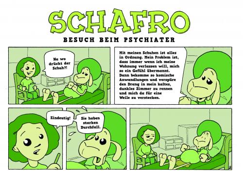 Cartoon: Schafro beim Psychiater (medium) by Bülow tagged schaf,comic,psychiater