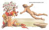Cartoon: Die Erbsünde (small) by Niessen tagged adam,eva,apfel,schlange,priester,freude,sex