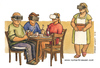 Cartoon: Virtual Reality (small) by Niessen tagged tisch,familie,brille,wirklichkeit,virtuell