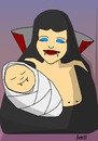 Cartoon: Baby Vampire (small) by berti tagged vampirbaby,baby,brust,geben,blut,saugen,breast,feeding,suck,blood,inkscape