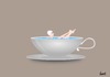 Cartoon: Bathing Cup (small) by berti tagged bad tasse baden bath cup bathing
