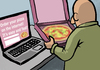 Cartoon: Pizza aus dem Internet (small) by Mistviech tagged pizzapitch