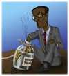 Cartoon: Mugabe in a Monkey Trap (small) by donno tagged mugabe zimbabwe monkey trap banana