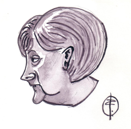 Cartoon: Angela Merkel (medium) by Strassengalerie tagged bundeskanzlerin,merkel,angela