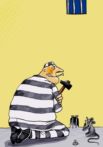 Cartoon: cage (medium) by drljevicdarko tagged cage