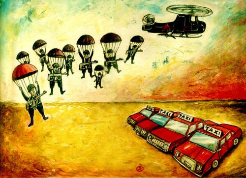 Cartoon: taxi (medium) by drljevicdarko tagged taxi