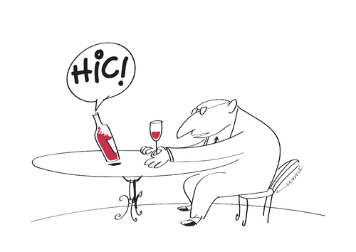 Cartoon: VENTRILOQUIST (medium) by Herme tagged ventriloquist,bar,pub,wine