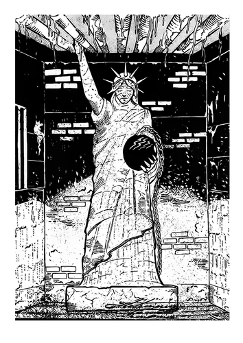 Cartoon: Statue of Liberty (medium) by zlaticanin tagged statue,of,liberty
