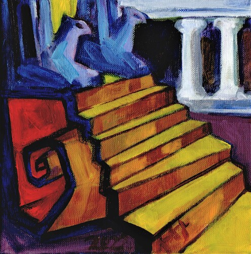Cartoon: Artists stairs (medium) by Kestutis tagged artist,stairs,kestutis,lithuania,grifin,art,kunst