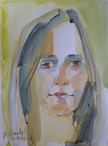 Cartoon: Daiva (medium) by Kestutis tagged watercolor,sketch,portrait,kestutis,lithuania