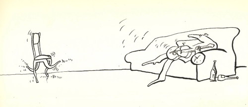 Cartoon: FRIDAY EVENING (medium) by Kestutis tagged alcohol,guitar,dance,sofa,friday,evening,man
