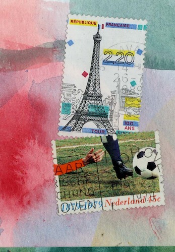 Cartoon: International football match (medium) by Kestutis tagged football,postcard,dada,kestutis,soccer,lithuania,paris