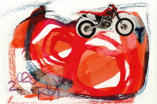 Cartoon: LINES MASTER (medium) by Kestutis tagged line,master,red,color,dada,postcard,kestutis,lithuania,art,kunst