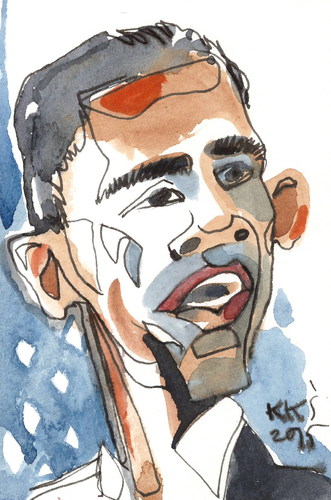 Cartoon: Obama (medium) by Kestutis tagged kiev,moscow,washington,berlin,usa,lithuania,postcard,kestutis,obama