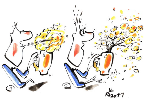 Cartoon: OKTOBER BIER (medium) by Kestutis tagged oktoberfest,foam,herbst,happening,beer,bier,october,autumn