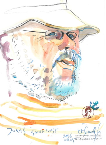 Cartoon: Painter Jonas (medium) by Kestutis tagged painter,sketch,kestutis,dada,lithuania