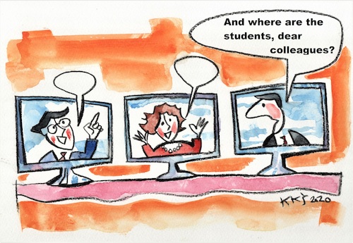 Cartoon: Problems of distance learning (medium) by Kestutis tagged problem,distance,kestutis,lithuania,learning,quarantine,virus,school,pandemic