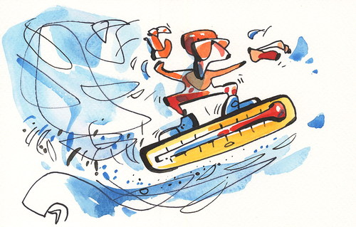 Cartoon: Snowboarding (medium) by Kestutis tagged snowboarding,olympic,winter,sports,sochi,2014,thermometer,kestutis,lithuania,celsius
