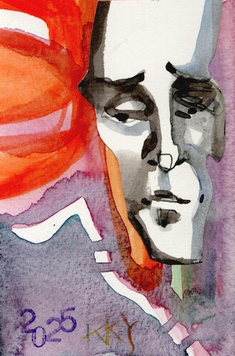 Cartoon: Two portrait sketches 3 (medium) by Kestutis tagged portrait,sketch,dada,postcard,art,kunst,kestutis,lithuania