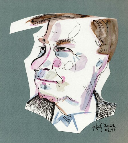 Cartoon: Valdas Vasiliauskas (medium) by Kestutis tagged sketch,kestutis,lithuania