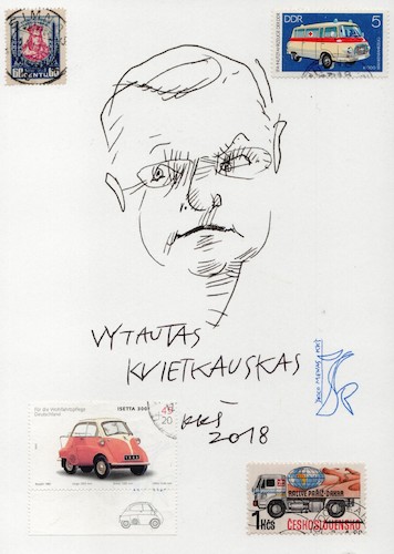 Cartoon: Vytautas Kvietkauskas (medium) by Kestutis tagged journalist,sketch,kestutis,lithuania