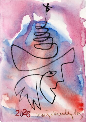 Cartoon: Winter Olympics hat (medium) by Kestutis tagged winter,olympic,hat,milan,cortina,2026,game,kestutis,lithuania