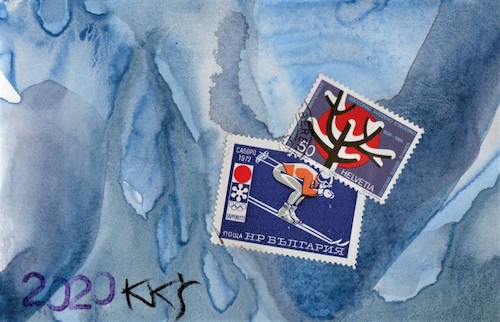 Cartoon: Winter sport (medium) by Kestutis tagged winter,sport,postcard,art,postage,stamp,briefmarke,kestutis,lithuania