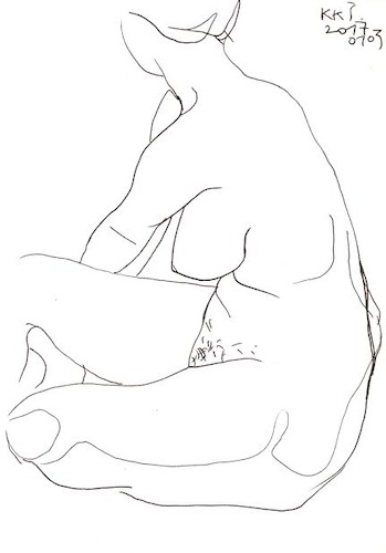 Cartoon: Artist and model. Sketch 1 (medium) by Kestutis tagged artist,model,sketch,kestutis,lithuania