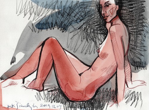 Cartoon: Artist and model today 2 (medium) by Kestutis tagged artist,model,today,sketch,kestutis,lithuania