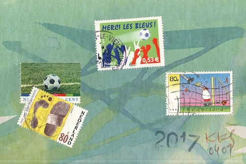 Cartoon: Football match. DADA Comic (medium) by Kestutis tagged football,match,dada,postcard,comic,soccer,mail,art,kunst,postage,stamps,socer,kestutis,lithuania,sports